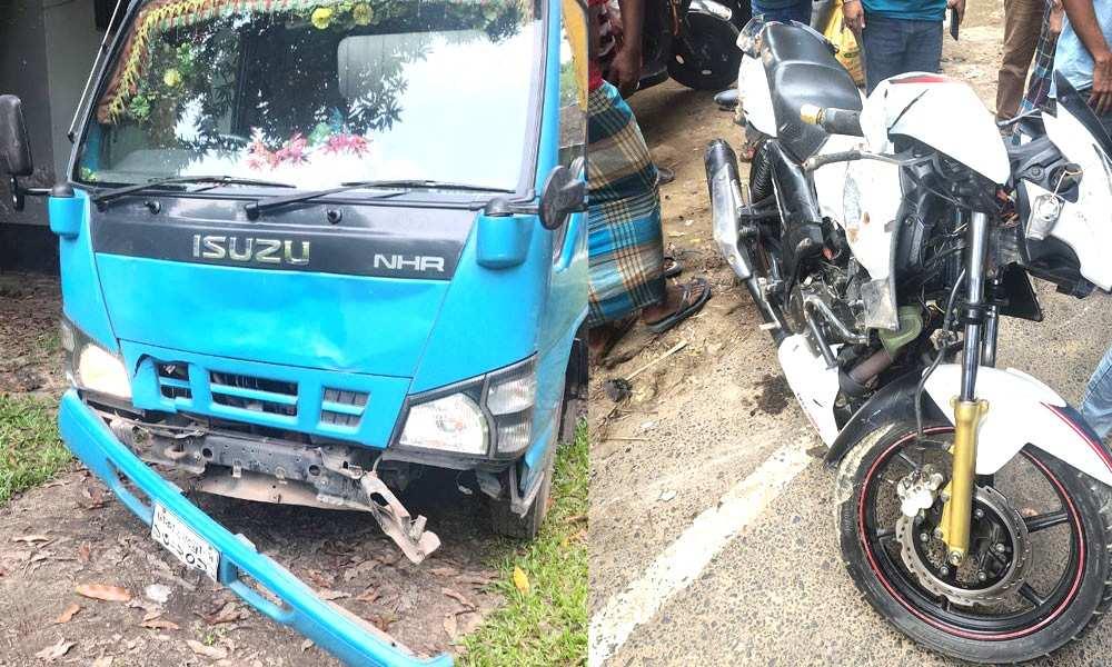 রাঙামাটিতে কাভার্ডভ্যান-মোটরসাইকেল সংঘর্ষে যুবকের মৃত্যু