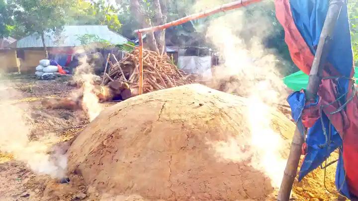 বাড়ি বাড়ি কয়লার চুল্লি, যেন ধোঁয়ার গ্রাম