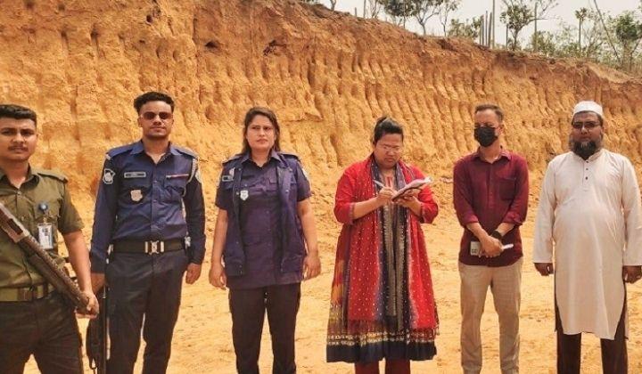 খাগড়াছড়িতে অবৈধভাবে পাহাড় কাটার দায়ে এক লাখ টাকা জরিমানা